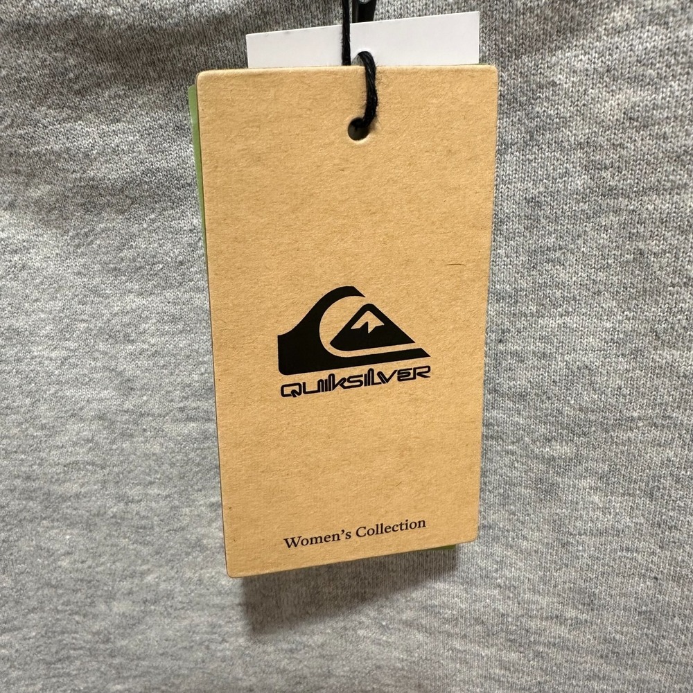 Quiksilver Womens Size XS No Limits Oversized Crewneck Sweatshirt Grey Sunflower - Picture 9 of 11